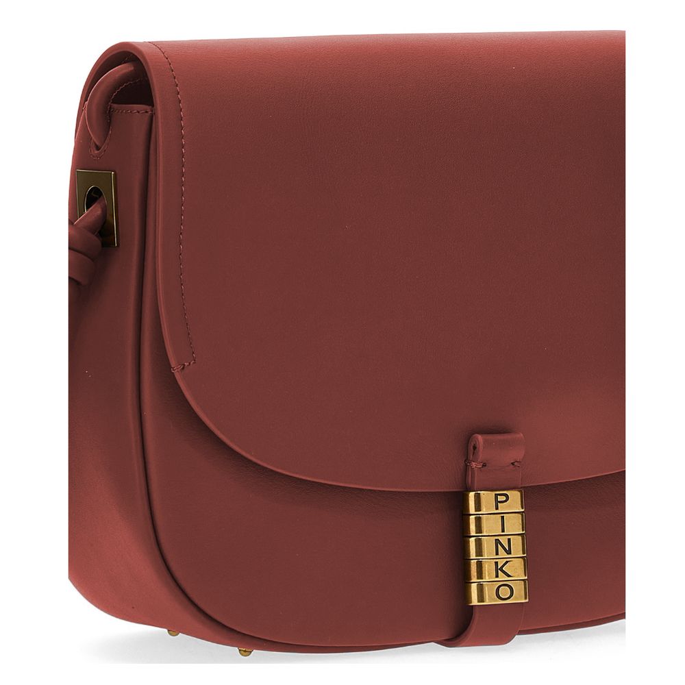 PINKO Red Leather Women Crossbody