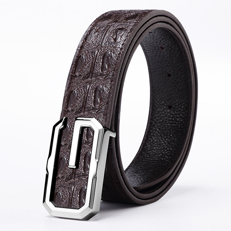 Men's First Layer Cowhide Formal Belt