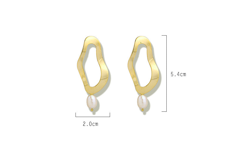 Natural Irregular Freshwater Pearl Earrings