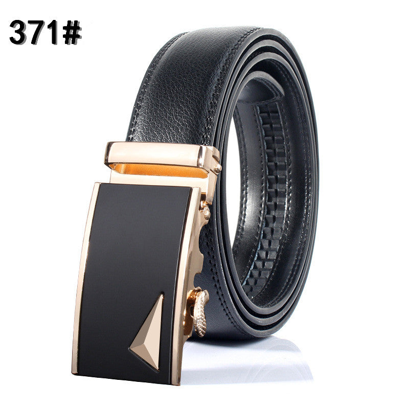 Men's Belt Leather Automatic Buckle Leopard Pure Leather Belt