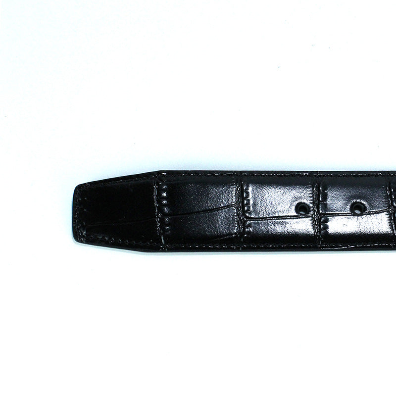 Front And Back Top Layer Cowhide Dual-Purpose Business Belt