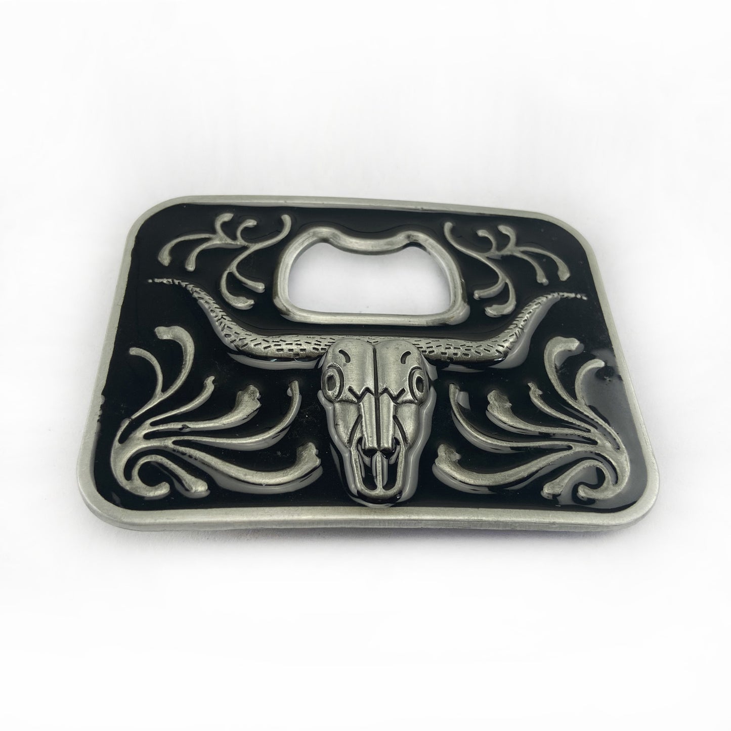 Zinc Alloy Ox Head Bottle Opener Belt Buckle