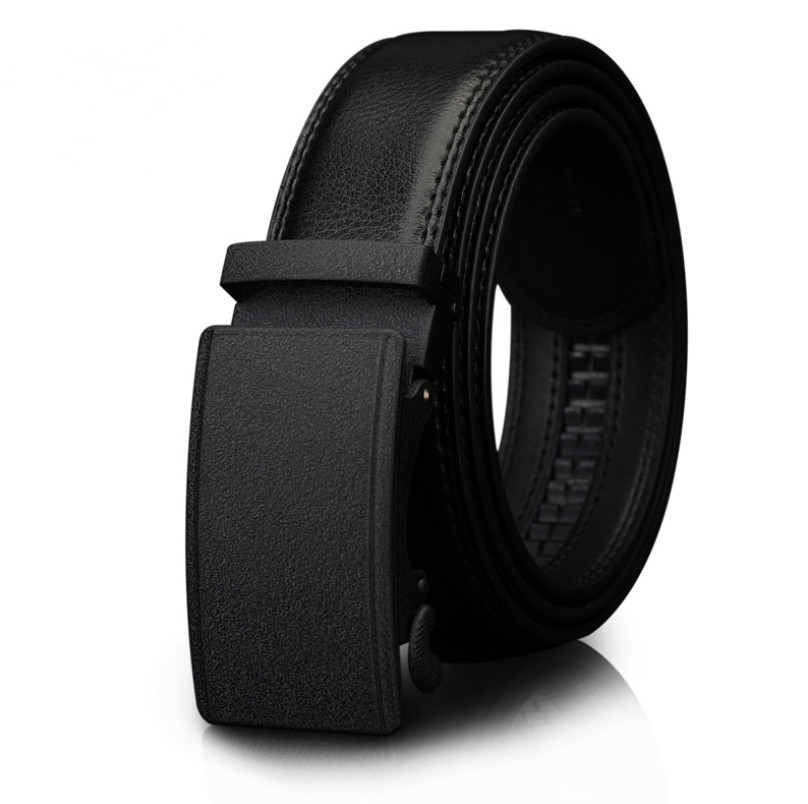 Automatic Buckle Two-Layer Cowhide Belt Men