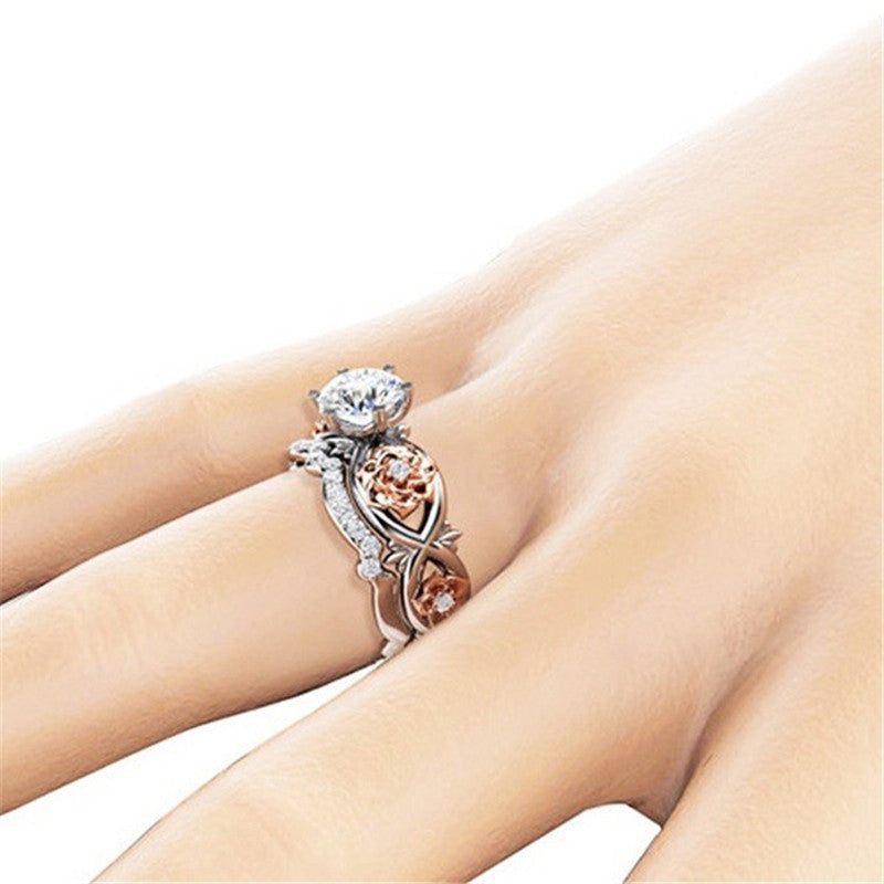 Color Rose Flower Ring