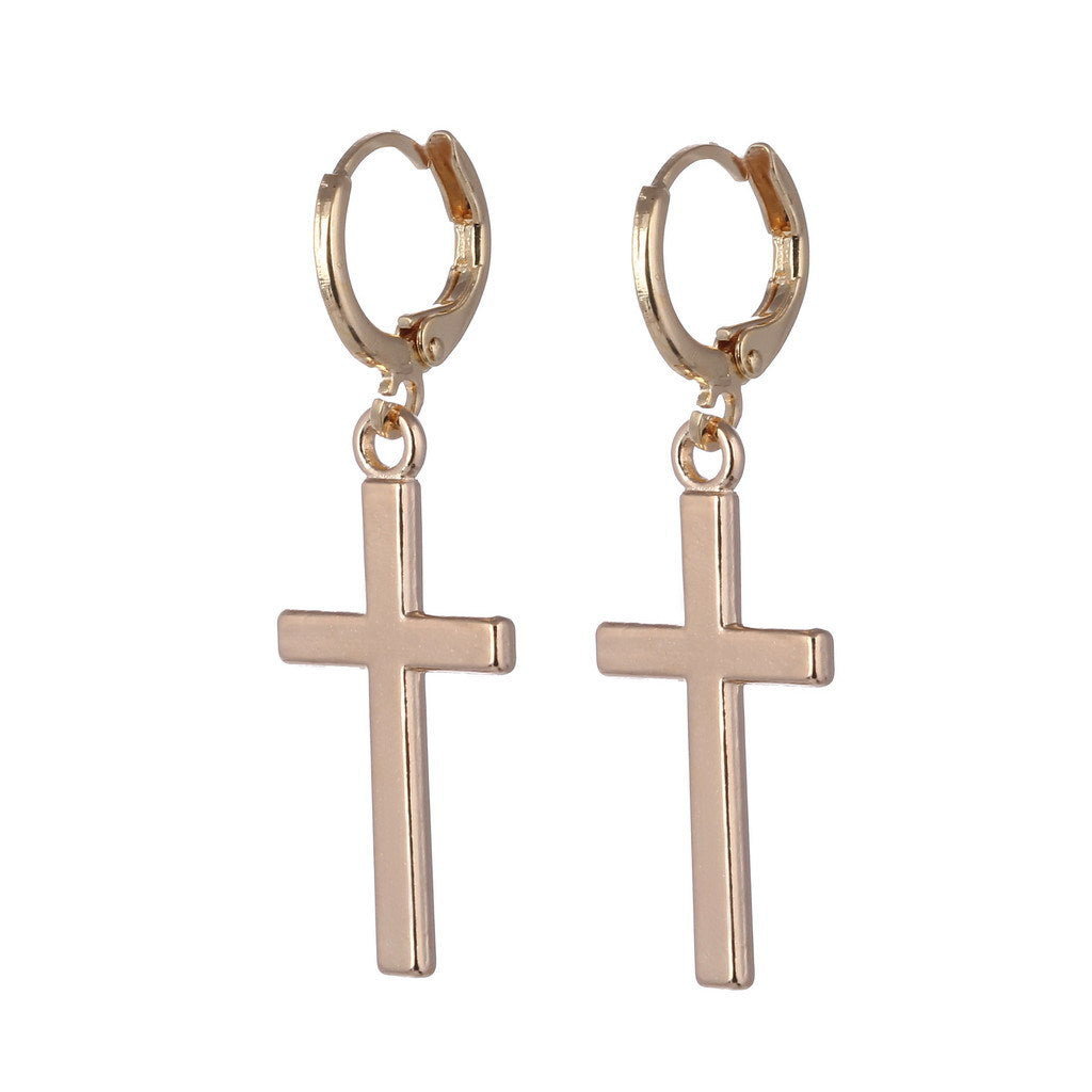 Glossy Cross Earrings