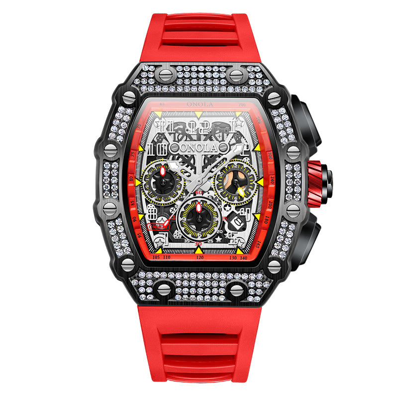 Full Diamond Fashion Hot Multi-Functional Mechanical Watch