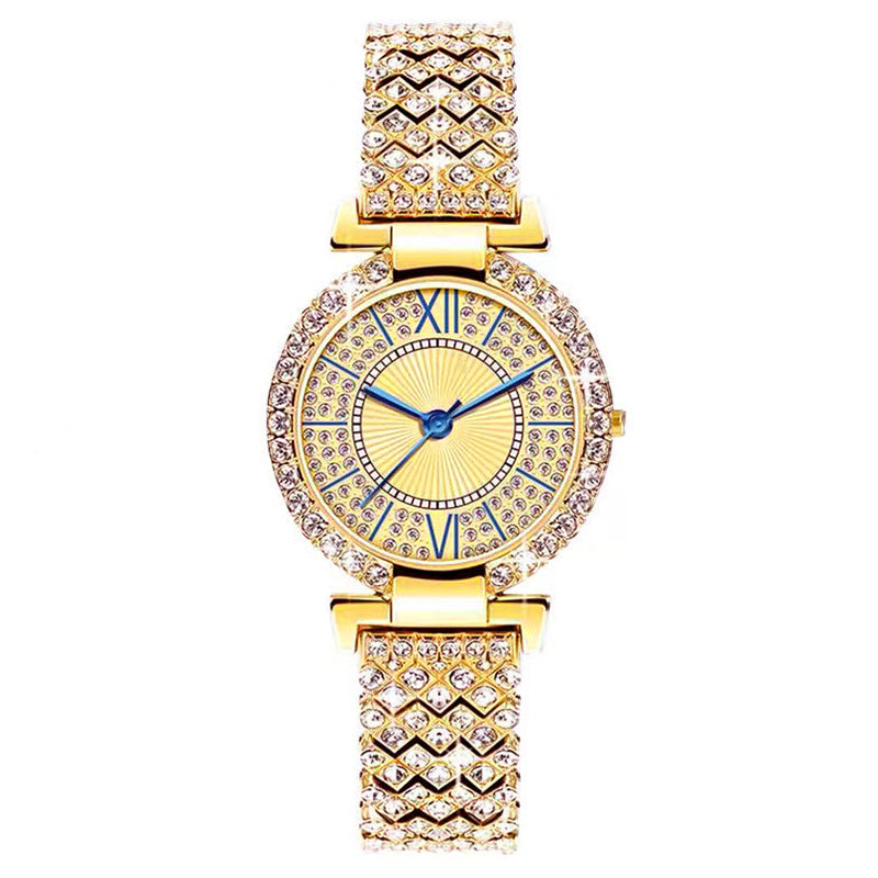 Fashionable Diamond-Encrusted Shiny Women's Watch