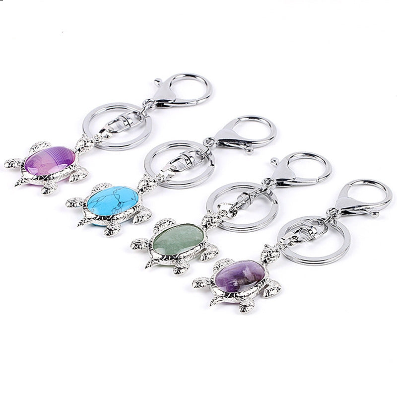 Natural Stone Crystal Key Chain