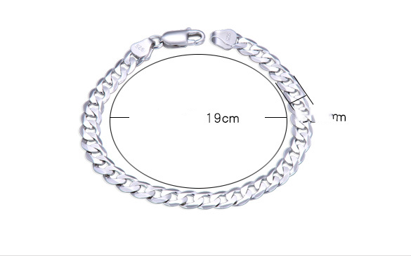 Silver Horsewhip Bracelet For Men