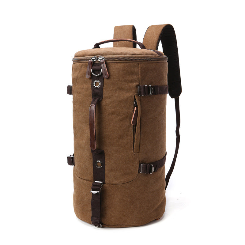 Large-Capacity Cylindrical Bag Shoulder Portable Three-Purpose Bag Men's Bag Travel Portable