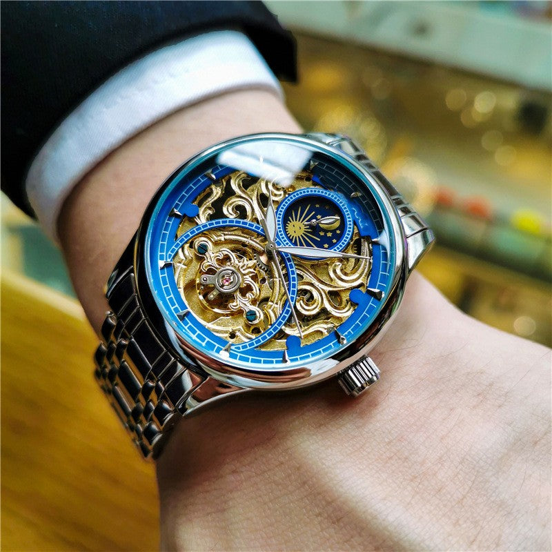 Men's Luminous Hollow Out Fully Automatic Mechanical Watch