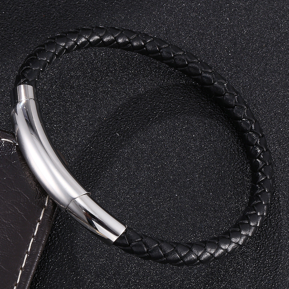 Classic Jewelry Hand-Woven Leather Bracelet Adjustable Retro Bracelet Simple