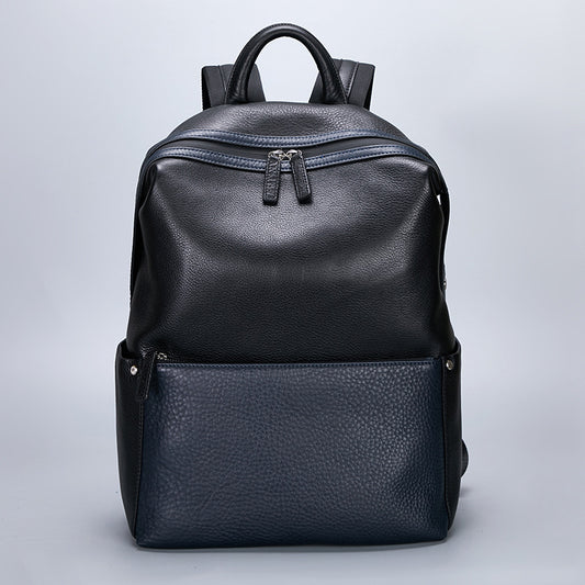 Men's Retro Casual Top Layer Cowhide Backpack