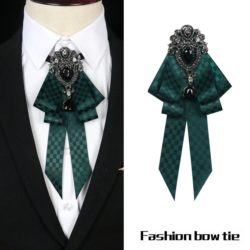 Men's and Women's Style Collar Pin Temperament Bow Tie British Collar Flower