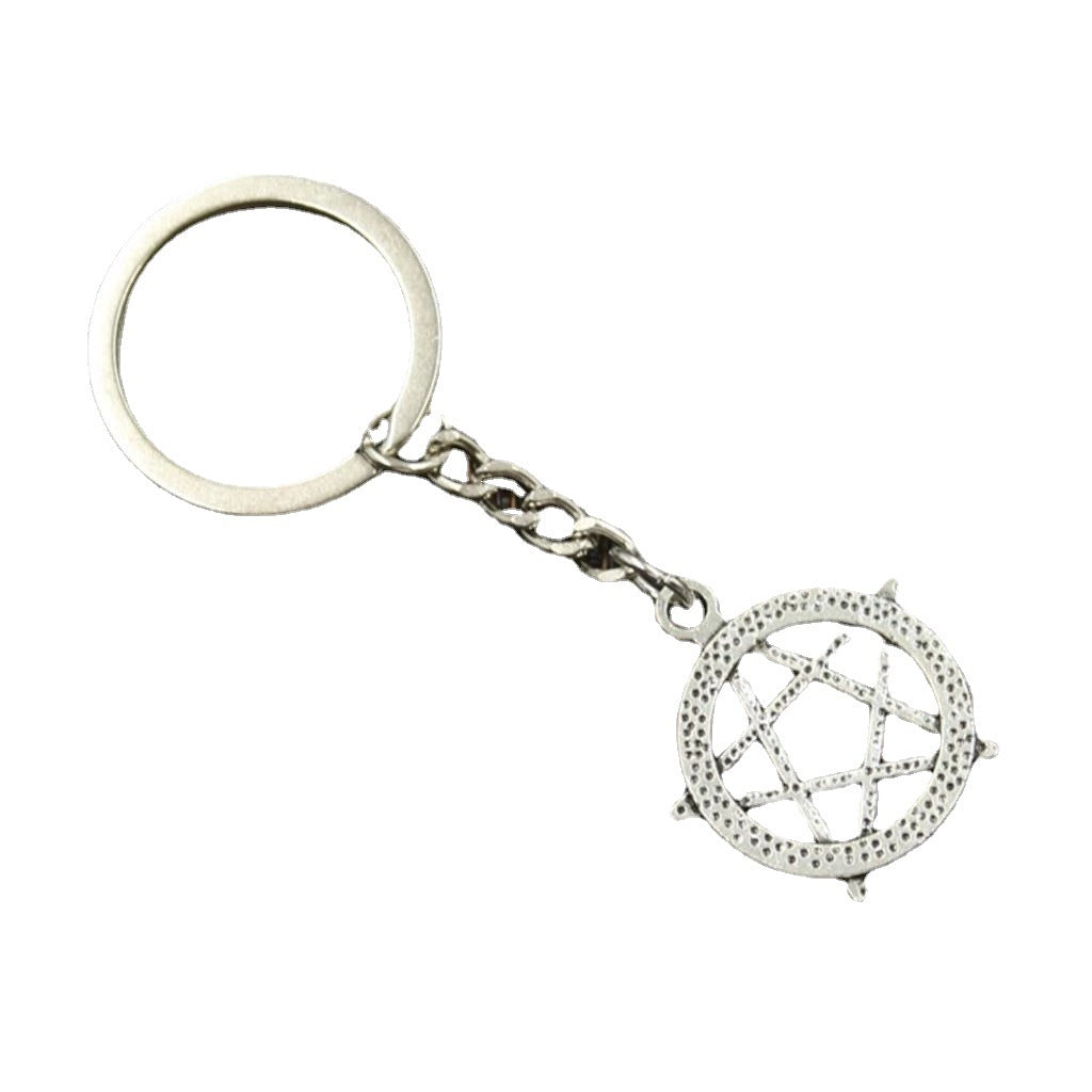 Five Pointed Star Mysterious Power Symbol Key Chain