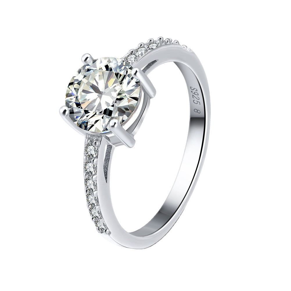 Rinntin S925 Sterling Silver Diamond Ring Korea