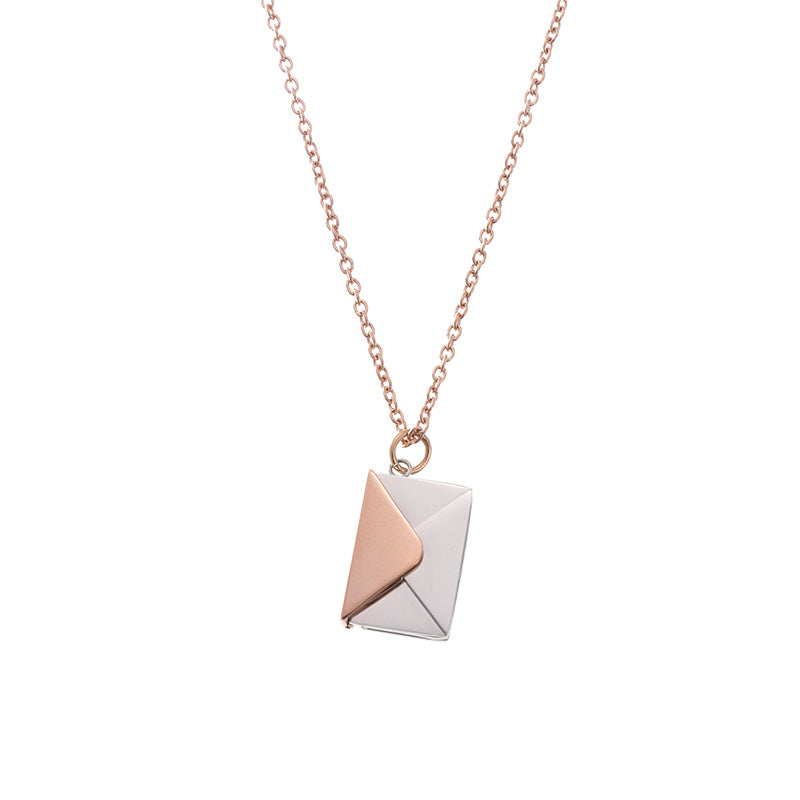 All-Match Envelope Love Letter Necklace Simple Clavicle Chain