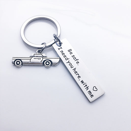 Stainless Steel Key Ring Drive Safe I Need You Here