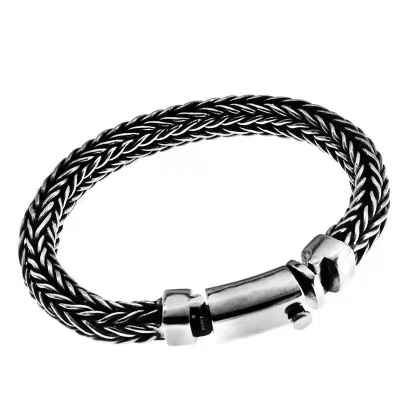 Hand-Woven Hemp Rope Bracelet Men Domineering Personality