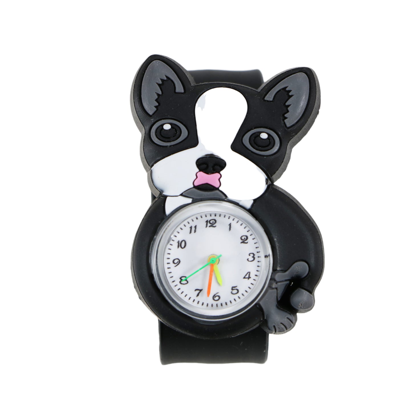 Cartoon Animal Kindergarten Pupils Children's Toy Watch Quartz Silicone Snap Ring Pointer Snap Watch