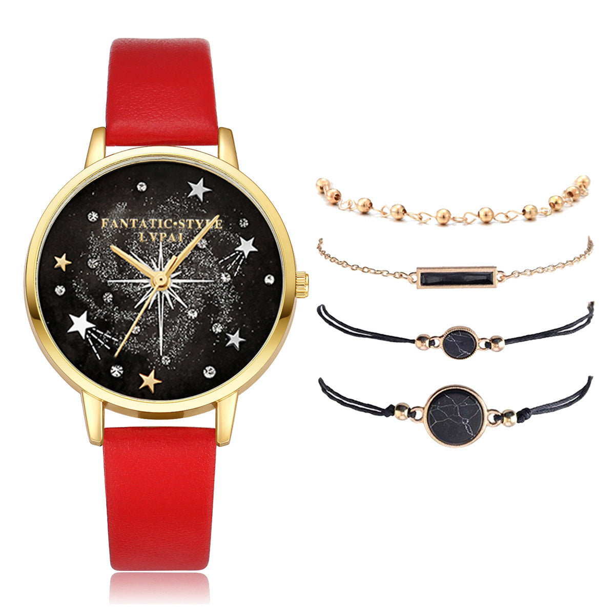 Starry Sky Female Watch Bracelet Combination Set