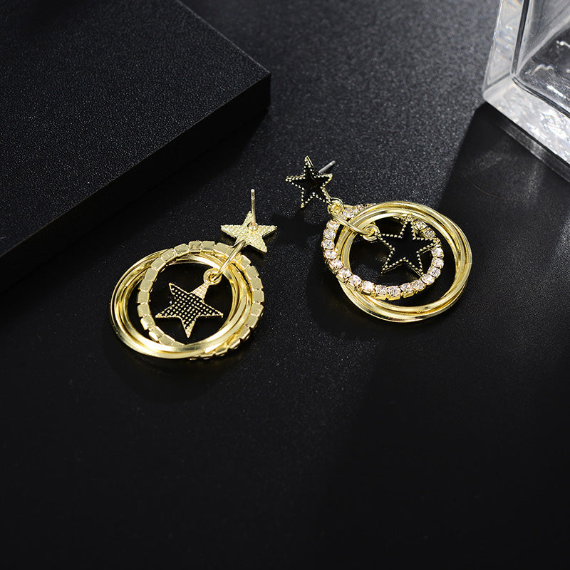 European And American Design Fashion Hot Five-Pointed Star Earrings Simple