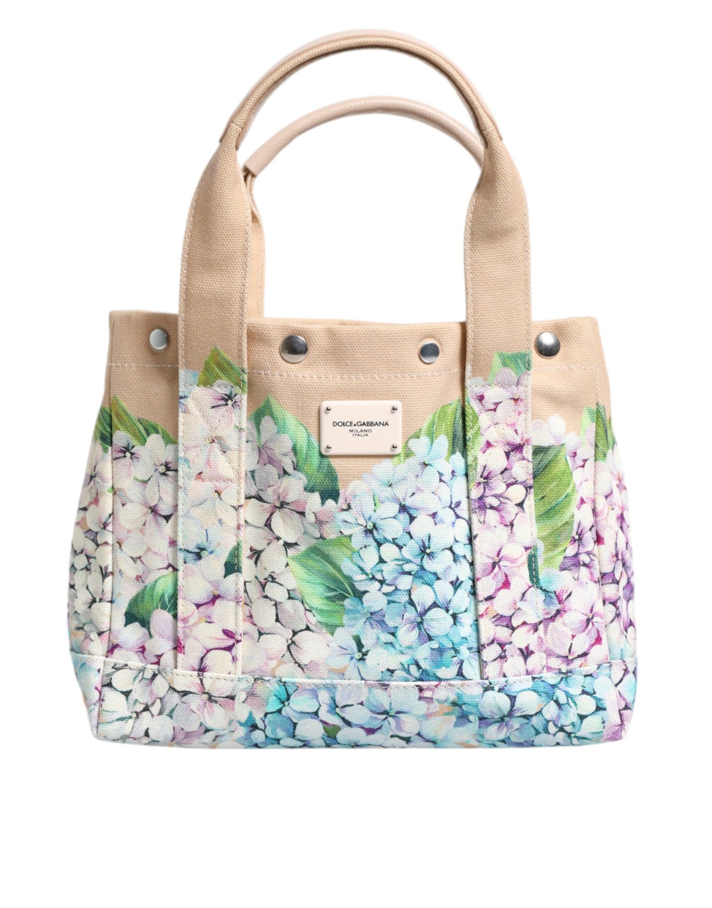 Dolce & Gabbana Multicolor Floral Canvas TANIA Top Handle Tote Bag