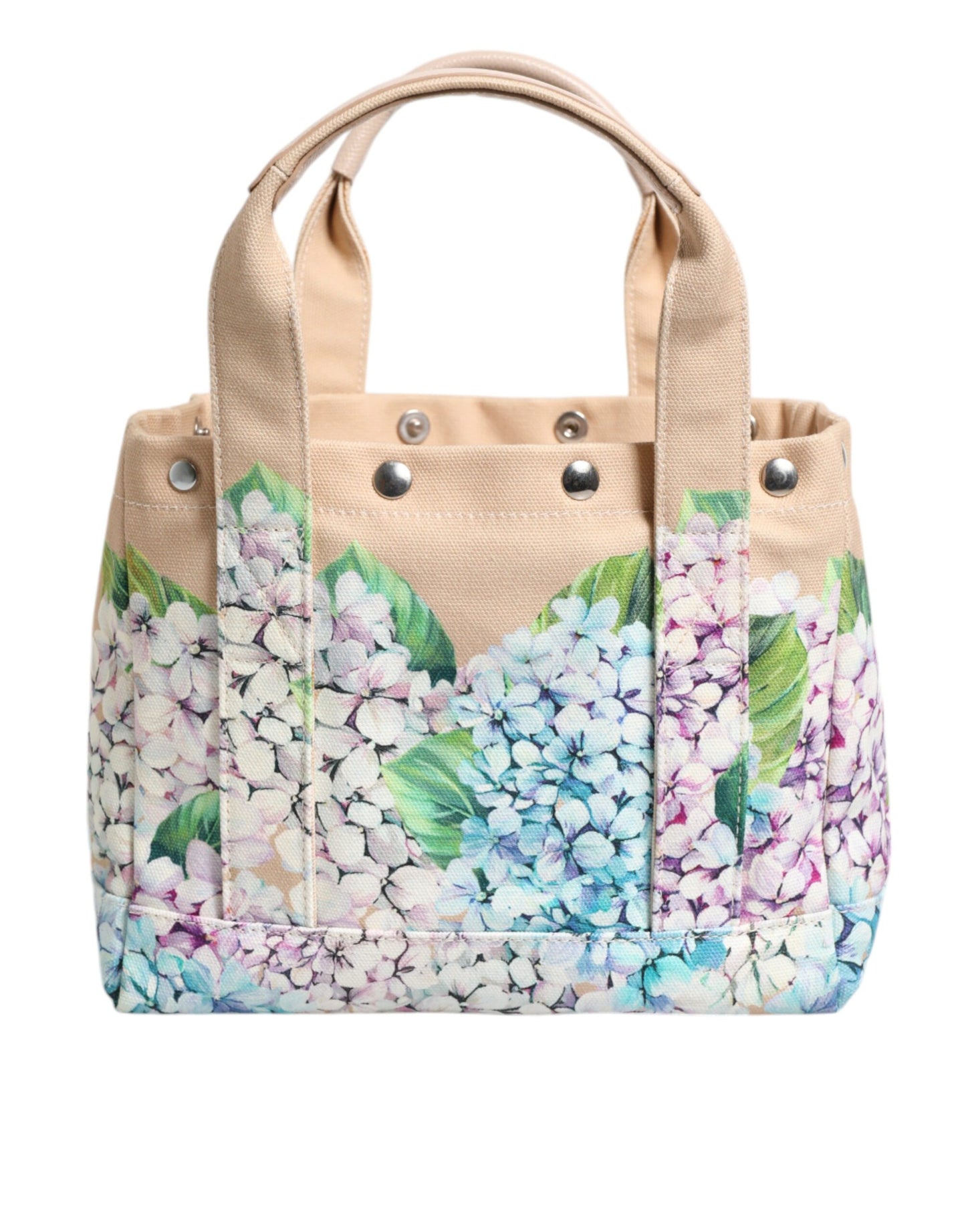 Dolce & Gabbana Multicolor Floral Canvas TANIA Top Handle Tote Bag