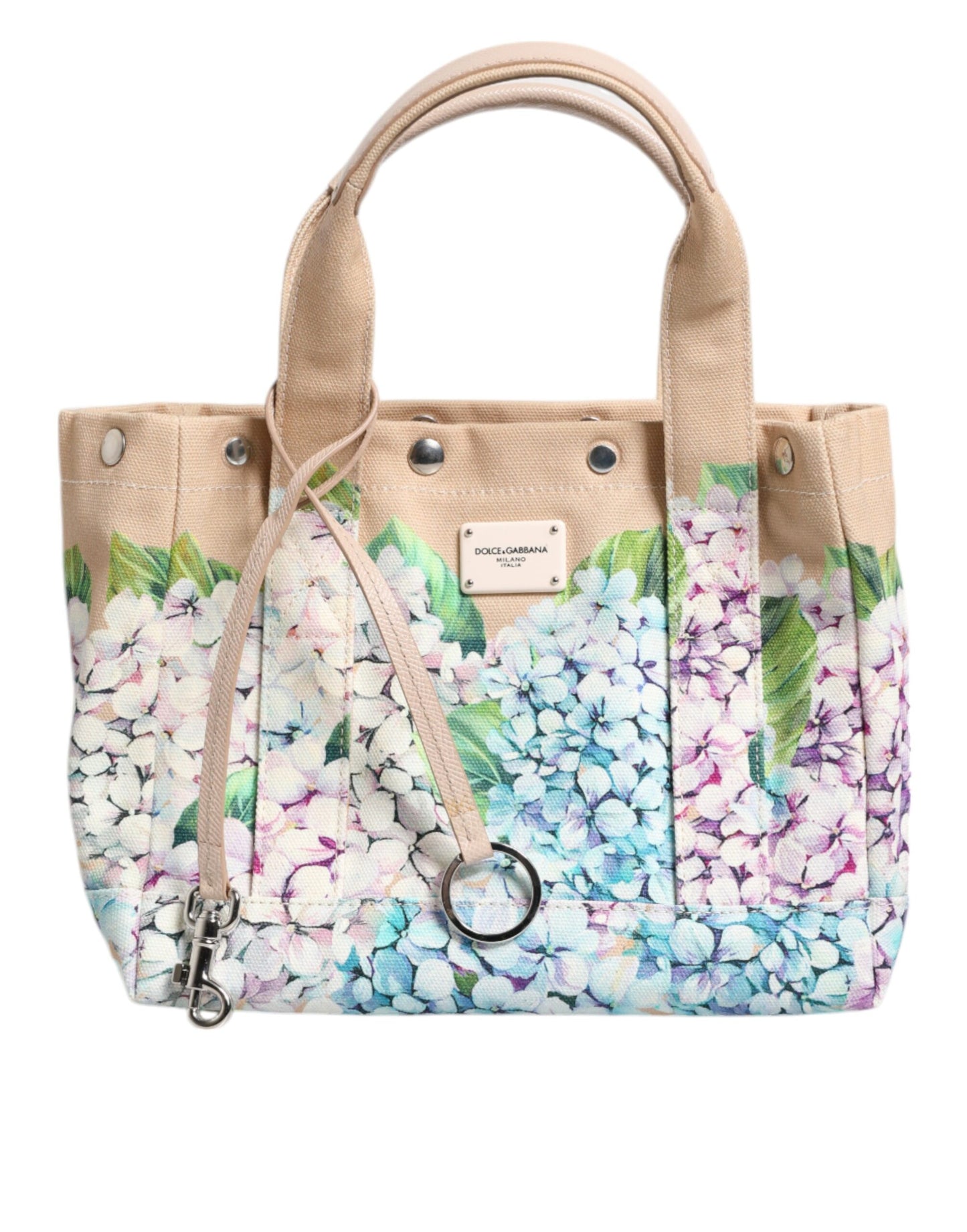 Dolce & Gabbana Multicolor Floral Canvas TANIA Top Handle Tote Bag