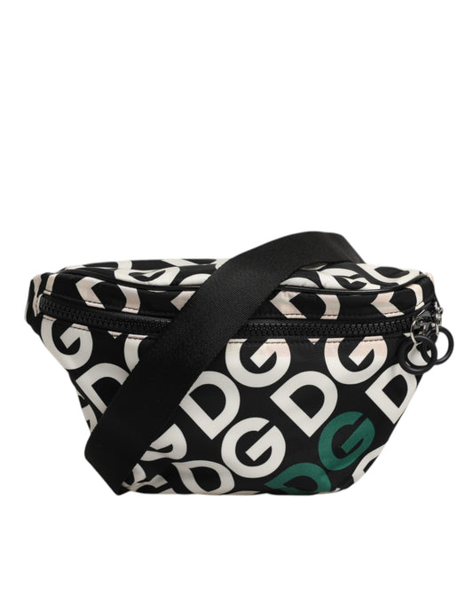 Dolce & Gabbana Multicolor Logo Monogram Belt Waist Fanny Pack Bag