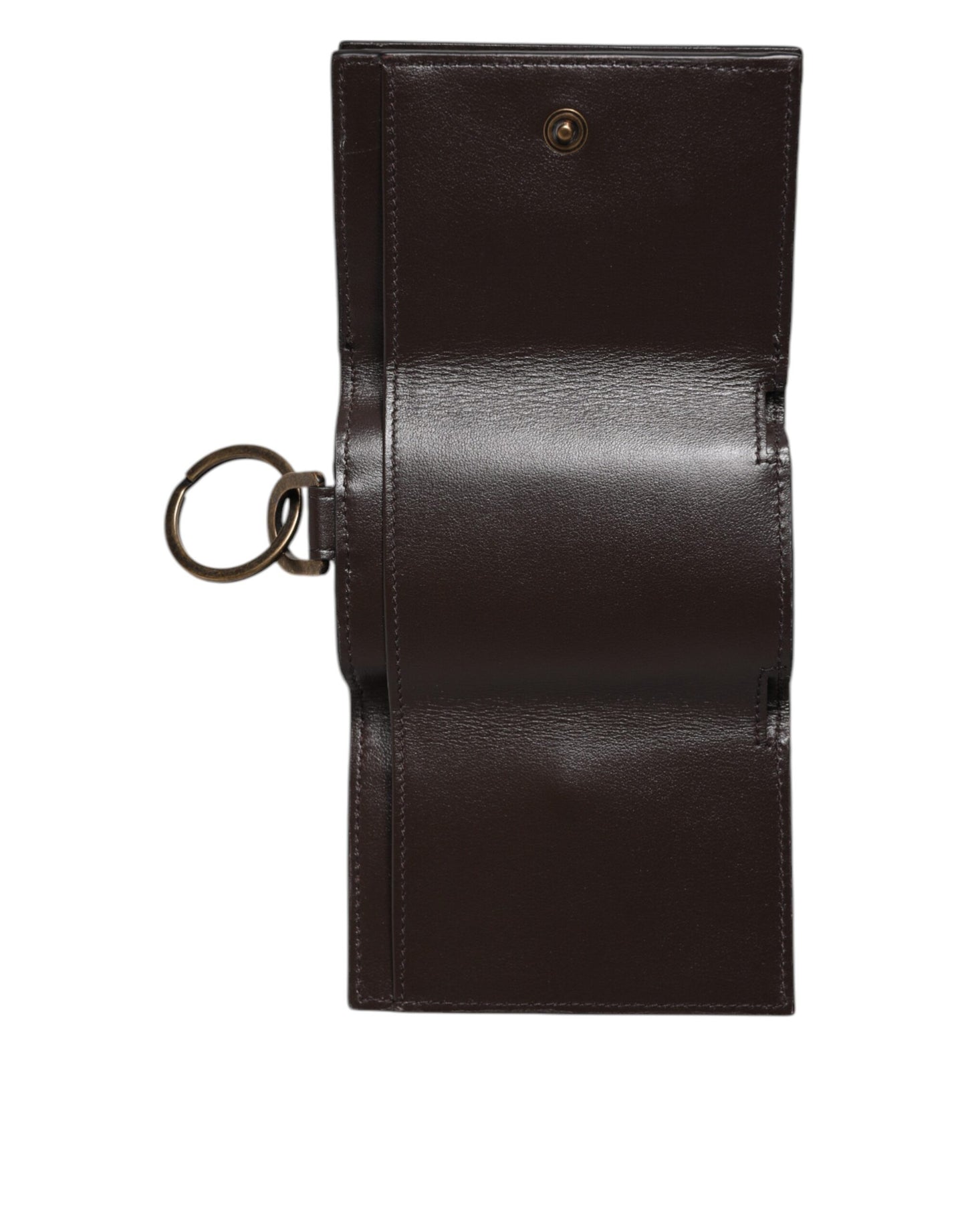 Dolce & Gabbana Black Exotic Leather Trifold Crossbody Sling Wallet