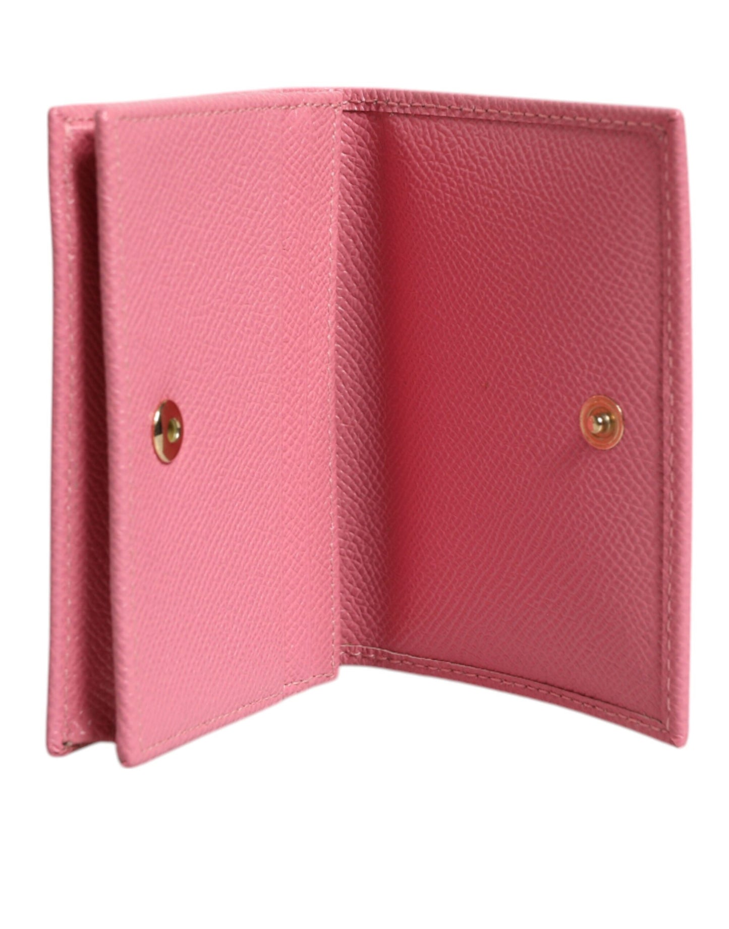 Dolce & Gabbana Pink Calfskin Leather DG Logo Bifold Card Slot Wallet