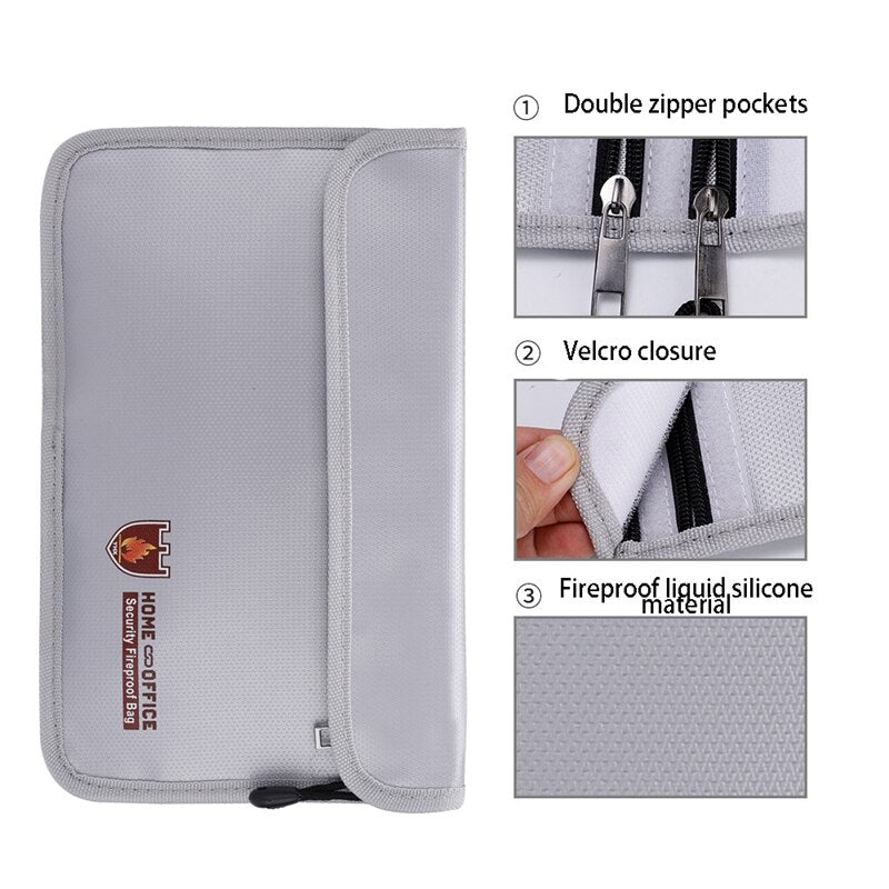 Household Multifunctional Storage Bag Fireproof And Waterproof File Storage Box