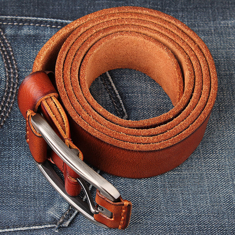 Men's Leather Belt In One Single Layer First Layer