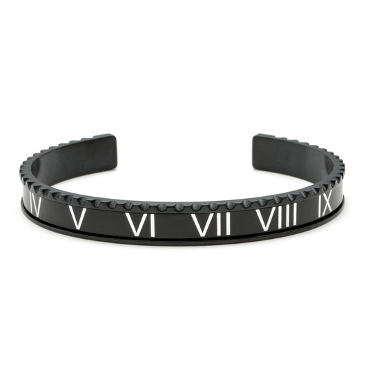 Hot Roman Numeral Cuff Bracelet Stainless Steel Four-Color Bracelet