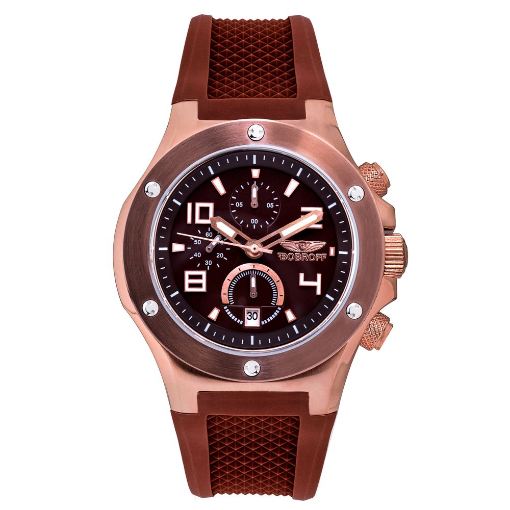 Bobroff Brown Rubber Watch