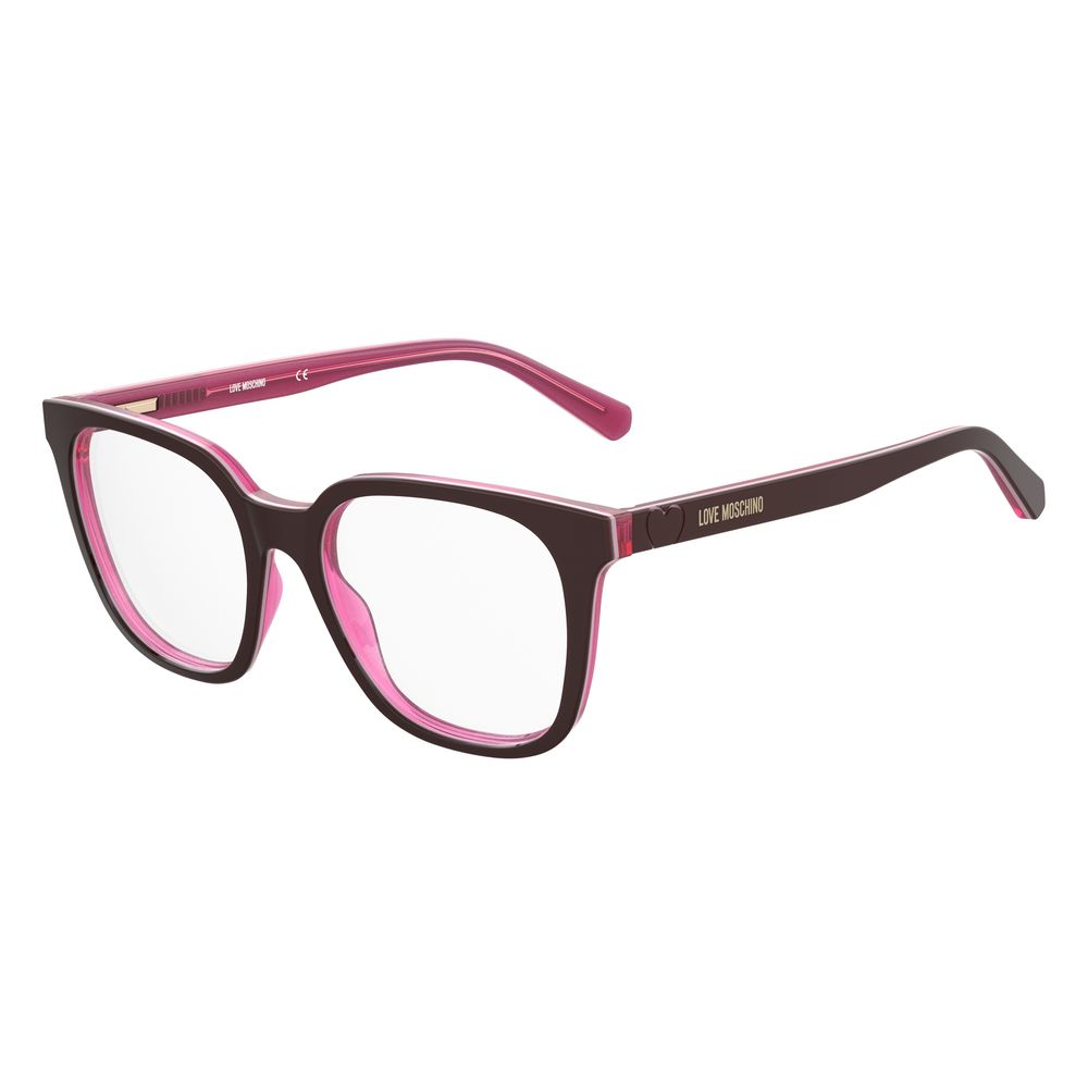 Love Moschino Burgundy Acetate Frames