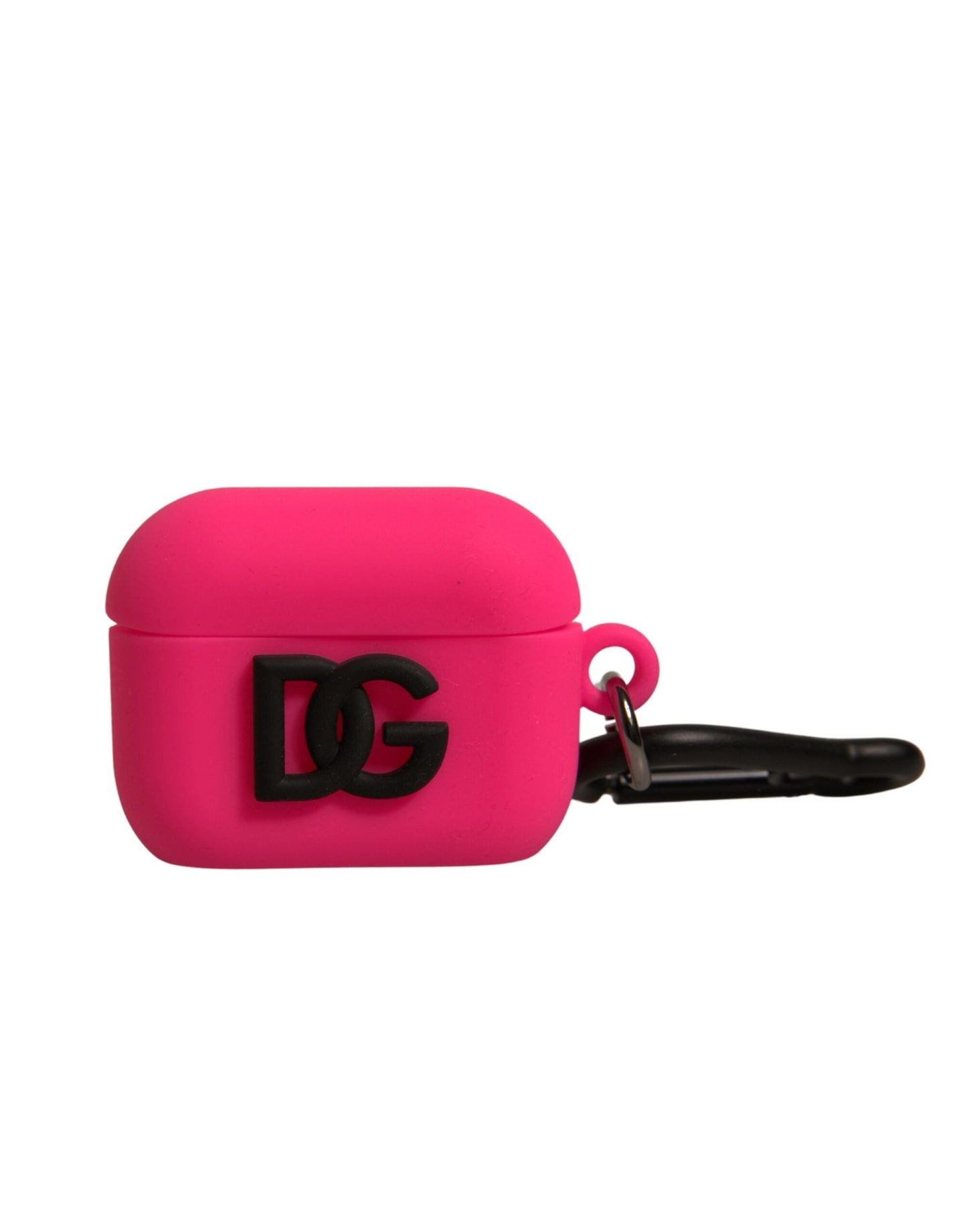 Dolce & Gabbana Pink Silicone Rubber Logo Embossed Airpods Case