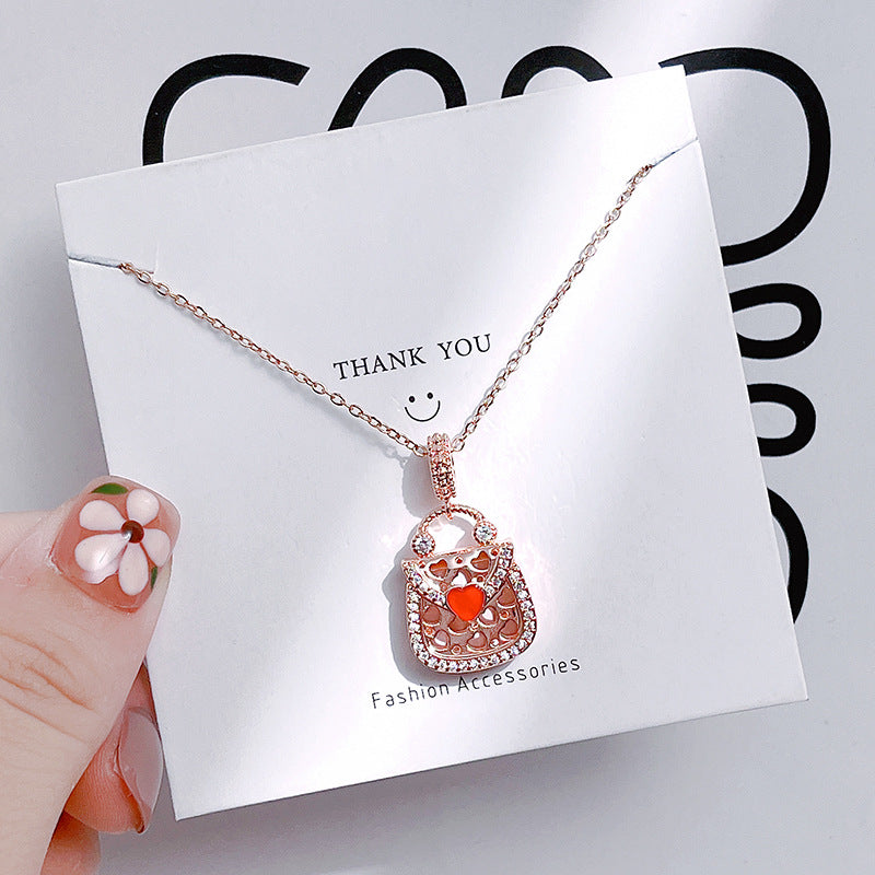 Titanium Steel Colorfast Elegant Internet Celebrity Clavicle All-Match Light Luxury Necklace