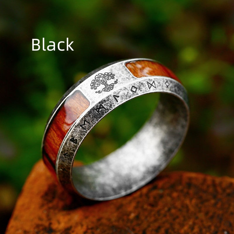 Fashion Simple Titanium Steel Lucky Tree Ring