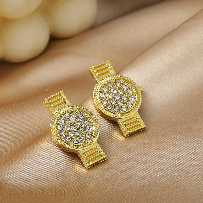 Net Red Temperament Alloy Diamond Earrings