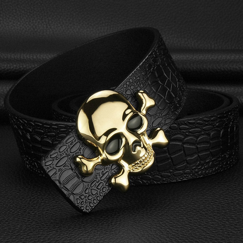 Middle Aged Men's Skull With Belt