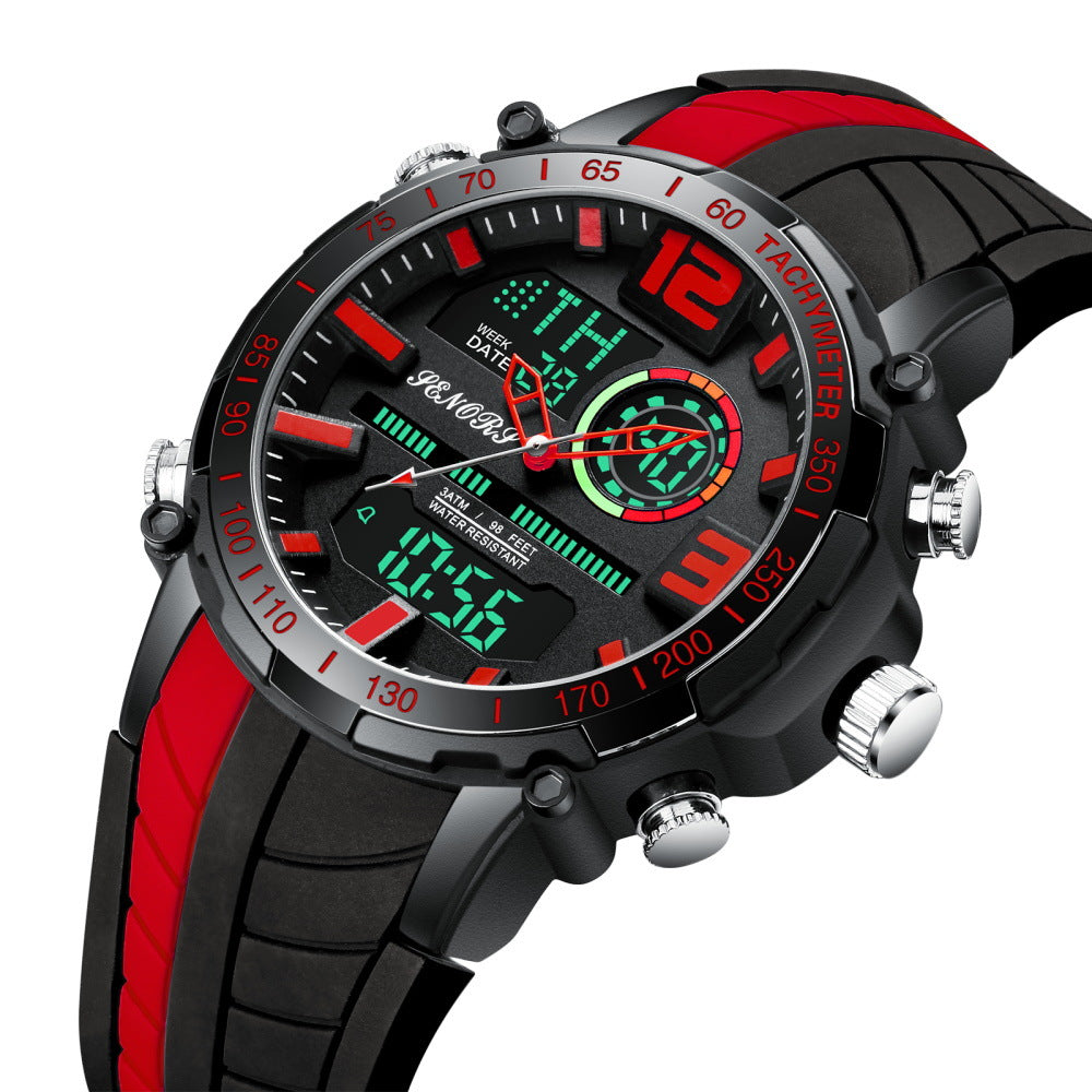 Business Sports Multi-Function Dual Display Men's Watch