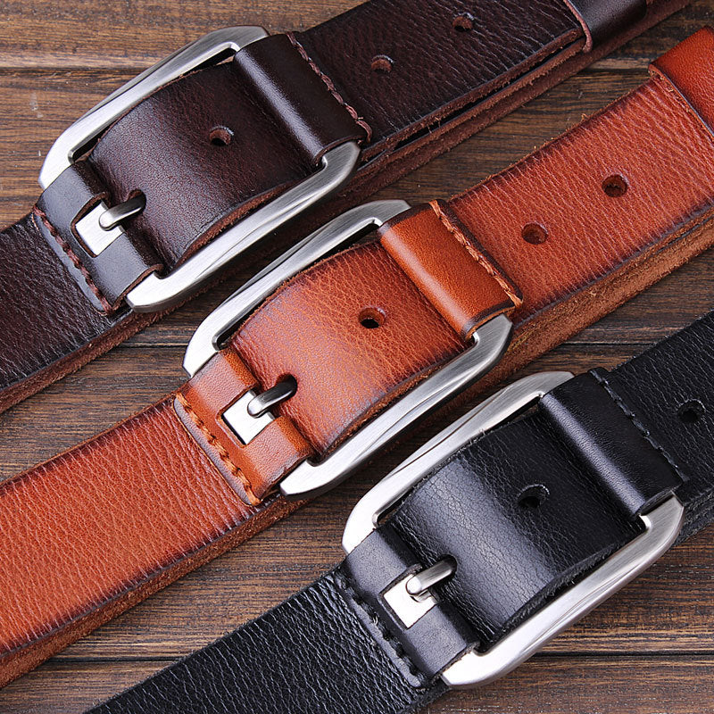 Men's Leather Belt In One Single Layer First Layer