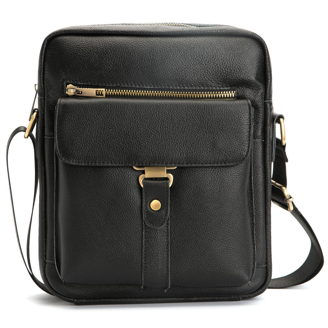 Men's Leather One-Shoulder Briefcase