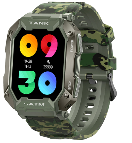 Outdoor Smart Watch 5Atm Ip69K Waterproof Bluetooth