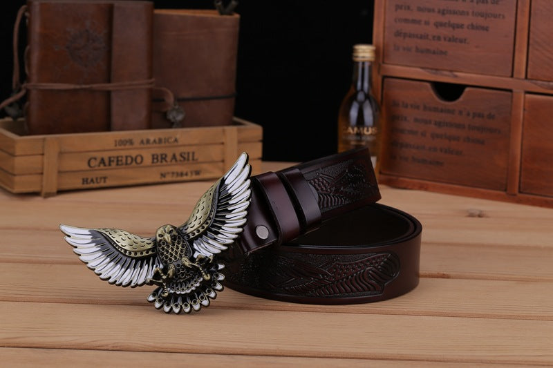 Western Men's Leather Personality Belt