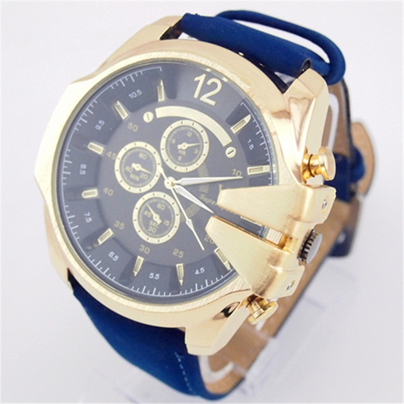 Men’S Electronic Watch With Round Alloy Case And Pin Buckle