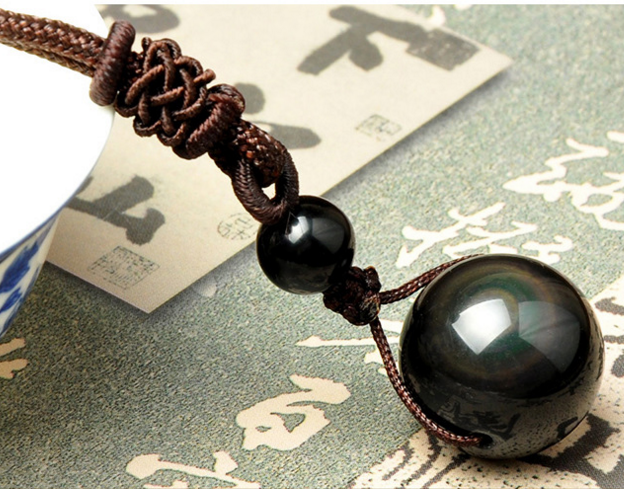 Obsidian Celestial Eye Necklace