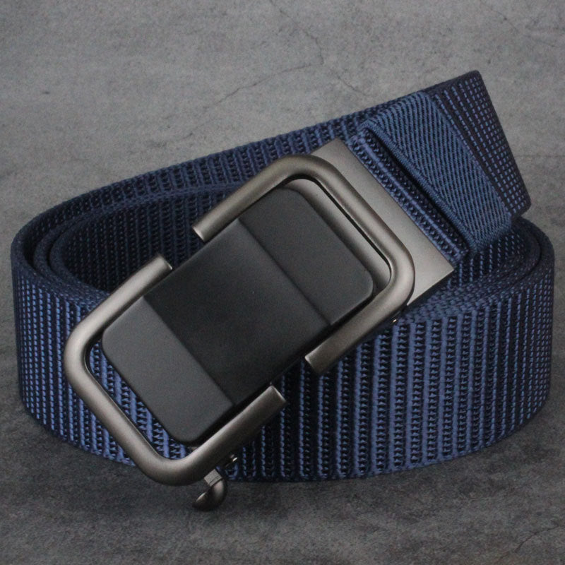 Belt Men's Automatic Buckle Men's Toothless Nylon Canvas Belt